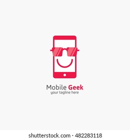 Mobile geek Logo Design Template. Great for company emblem and Logo. Vector illustration