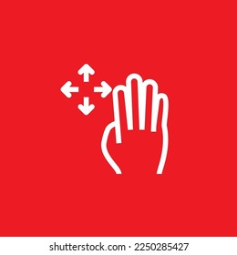 Mobile gesture icon, graphics resource template, vector illustration.