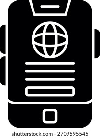 Diseño de icono de estilo de glifo móvil