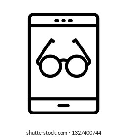 mobile goggles line icon