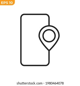 mobile gps icon symbol template for graphic and web design collection logo vector illustration