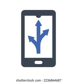 Mobile GPS icon, Vector Graphics