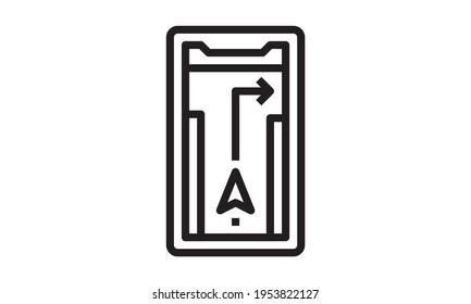 Mobile gps icon vector illustration. Can be used for web, mobile and print media.