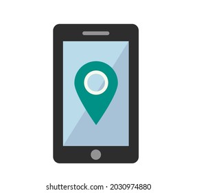 Mobile GPS navigation concept. map vector for city gps