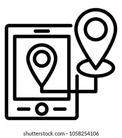 A mobile with gps services concept of mobile navigation