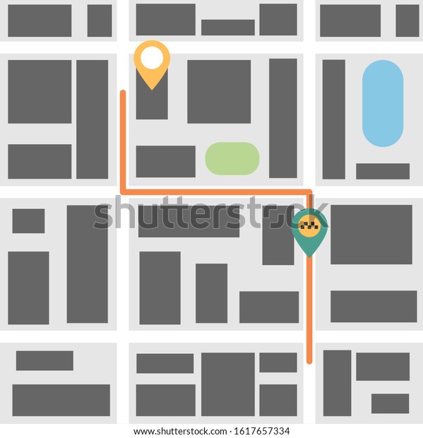 Mobile gps and tracking\
concept. Location track app, on isometric city map background.\
vector illustration.