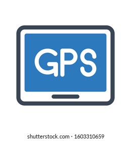 mobile GPS  vector glyph color icon  - Shutterstock ID 1603310659