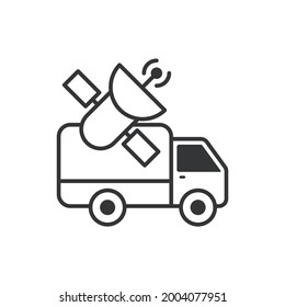 Mobile GPS Vektorgrafik Symbol Stil Illustration. EPS10-Datei 