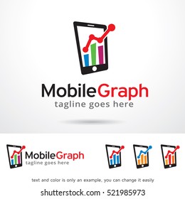Mobile Graph Logo Template Design Vector