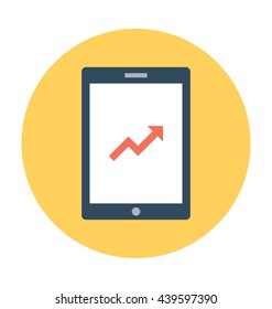 Mobile Graph Vector Icon