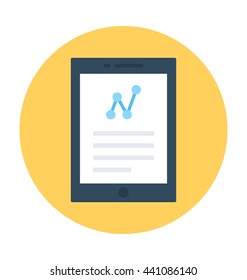Mobile Graph Vector Icon