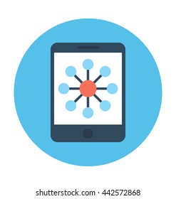 Mobile Graph Vector Icon