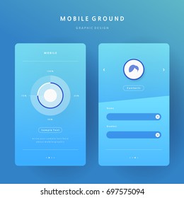 Mobile Graphic Ground template design