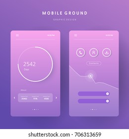 Mobile Graphic Ground template design