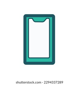 Mobile green color flat icon vector