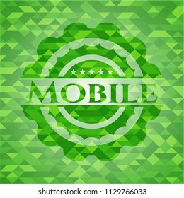 Mobile green mosaic emblem