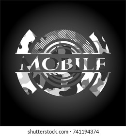 Mobile grey camouflage emblem