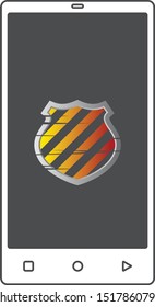 mobile hand phone theme shield anti virus guard security