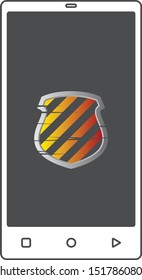 mobile hand phone theme shield anti virus guard security