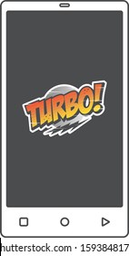 mobile hand phone theme turbo booster signal connection vector