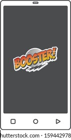mobile hand phone theme turbo booster signal connection vector
