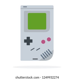 Mobile Hand Video Controller Tetris In Gray Color Vector Flat Icon Isolated On White