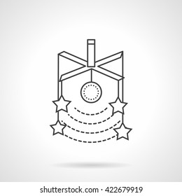 Mobile with hanging stars. Model of constellation. Astronomy and astrology. Line style vector icon