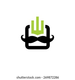 Mobile head with a mustache sign. Vector Illustration.
Branding Identity Corporate vector logo design template Isolated on a white background