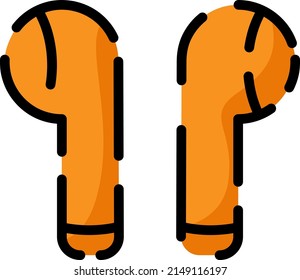 Handy-Kopfhörer, Illustration, Vektorgrafik auf weißem Hintergrund.