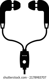 Mobile Headset vector icon design, Wearable technology symbol, Personal Internet of Things Sign, tech togs stock illustration, Smart Headphones with voice command Concept