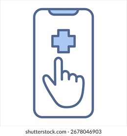 Ilustração do Vetor de Ícone Azul de Integridade Móvel