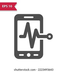 Mobile Health Icon. Professional, pixel perfect icon, EPS 10 format.