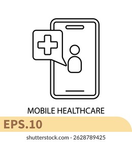 mobile health icons  symbol vector elements for infographic web