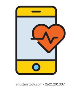 Ícone do aplicativo de monitoramento de integridade móvel