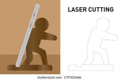 Laser-Schneidevorlage für mobile Halter, erstaunlich für Tischdekoration