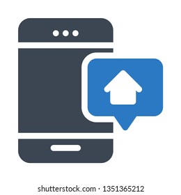 mobile home bubble glyph double color
