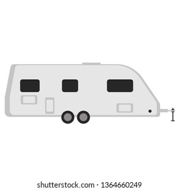 Mobile home flat illustration