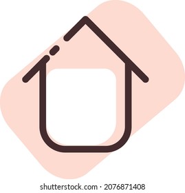 Mobile home, illustration, vector, on a white background.