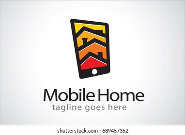 Mobile Home Logo Template Design 