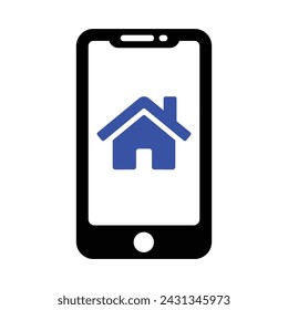 Mobile-Homepage-Symbol, Vektorgrafik-Illustrationen 