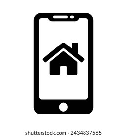 Mobile-Homepage-Symbol, Vektorgrafik-Illustrationen 