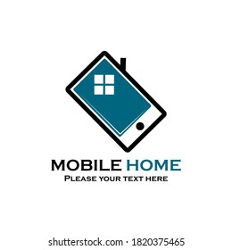 Ilustración del logotipo del símbolo del hogar móvil