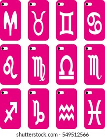 Mobile horoscopes cover case icon