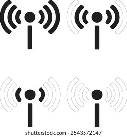 Ícone do ponto de acesso móvel. Ícone isolado do sinal de sinal. Ícone linear da rede de qualidade de hotspot móvel. sinal e símbolo. sinal sólido da área de hotspot. Qualidade de hotspot móvel.