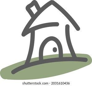 Mobile house, illustration, vector, on a white background.