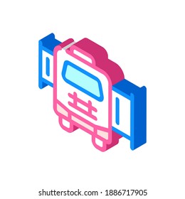 mobile house with pull-out module isometric icon vector. mobile house with pull-out module sign. isolated symbol illustration