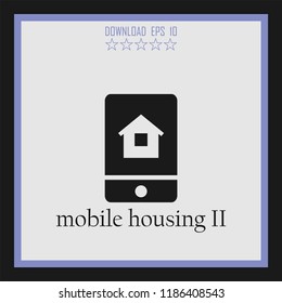 mobile housing vector icon
