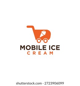 Mobile Ice Cream Logo Vektor Einfach
