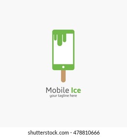Mobile Ice Logo Design Template. Great for company emblem and Logo. Vector illustration