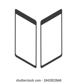 Mobiles Symbol, schwarzes Vektorzeichen. Smartphone signiert online trendige Vektorvorlage.